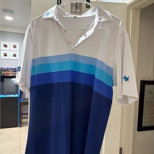 Peter Millar Scotty Cameron Men's Polo Shirt with Blue Gradient